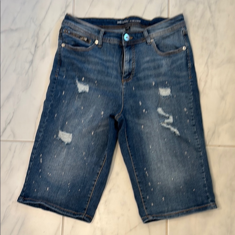 INC International Concepts Blue Jean Shorts sz 10